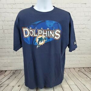 NWT  Starter Miami Dolphins 1990's Vintage Football T-Shirt Starter Sz L